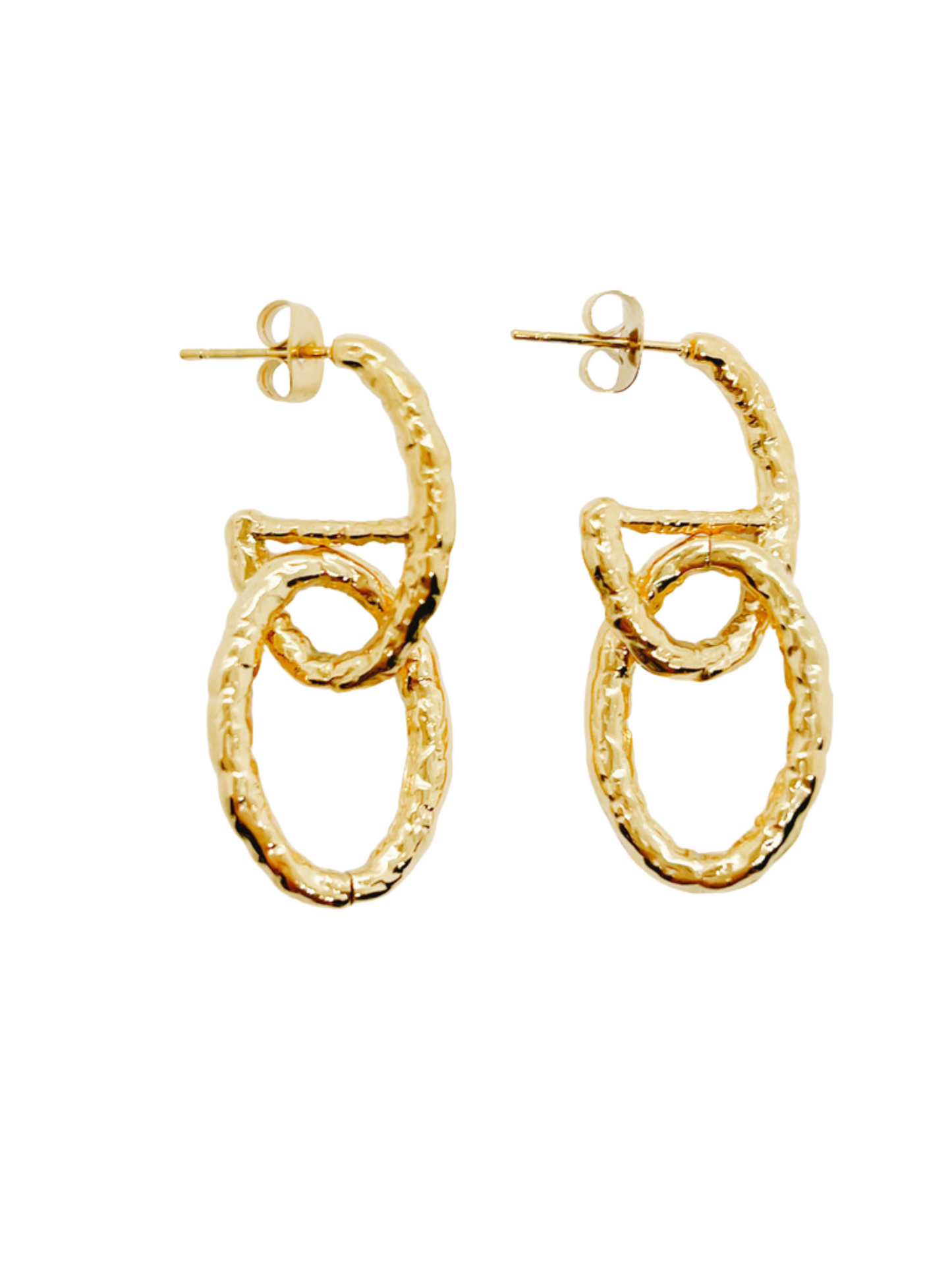 Golden Pendant Earrings