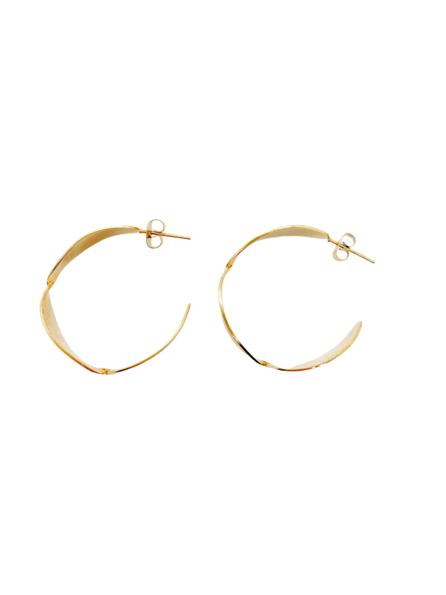 Golden Cropped Hoops